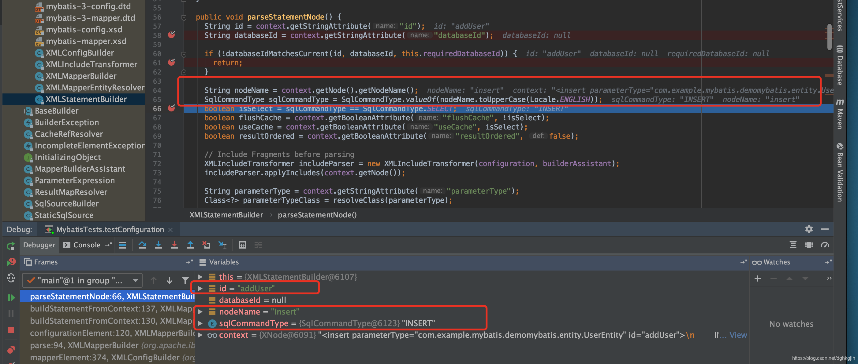 XMLStatementBuilder.parseStatementNode 解析 insert 标签及语句属性