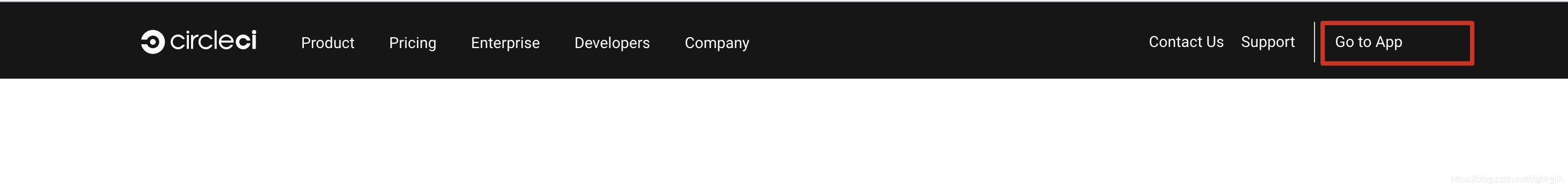 Go to App entry on the CircleCI website