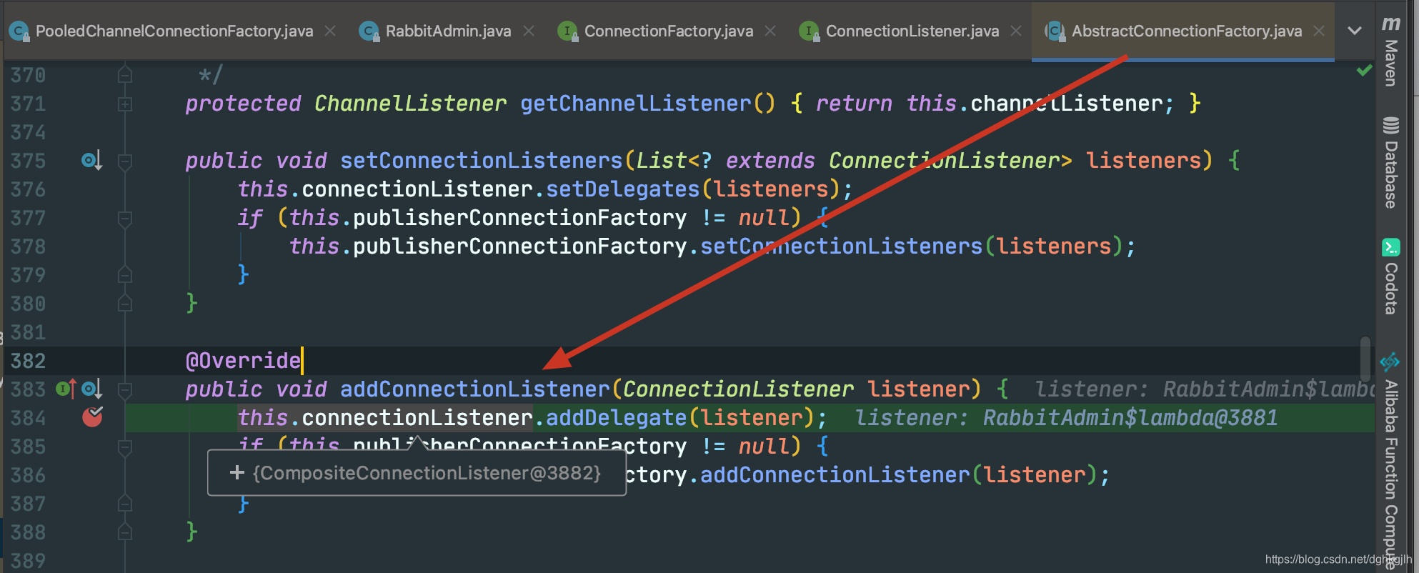 AbstractConnectionFactory 将连接监听器加入 CompositeConnectionListener