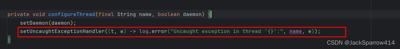 KafkaThread.configureThread source setting an uncaught exception handler