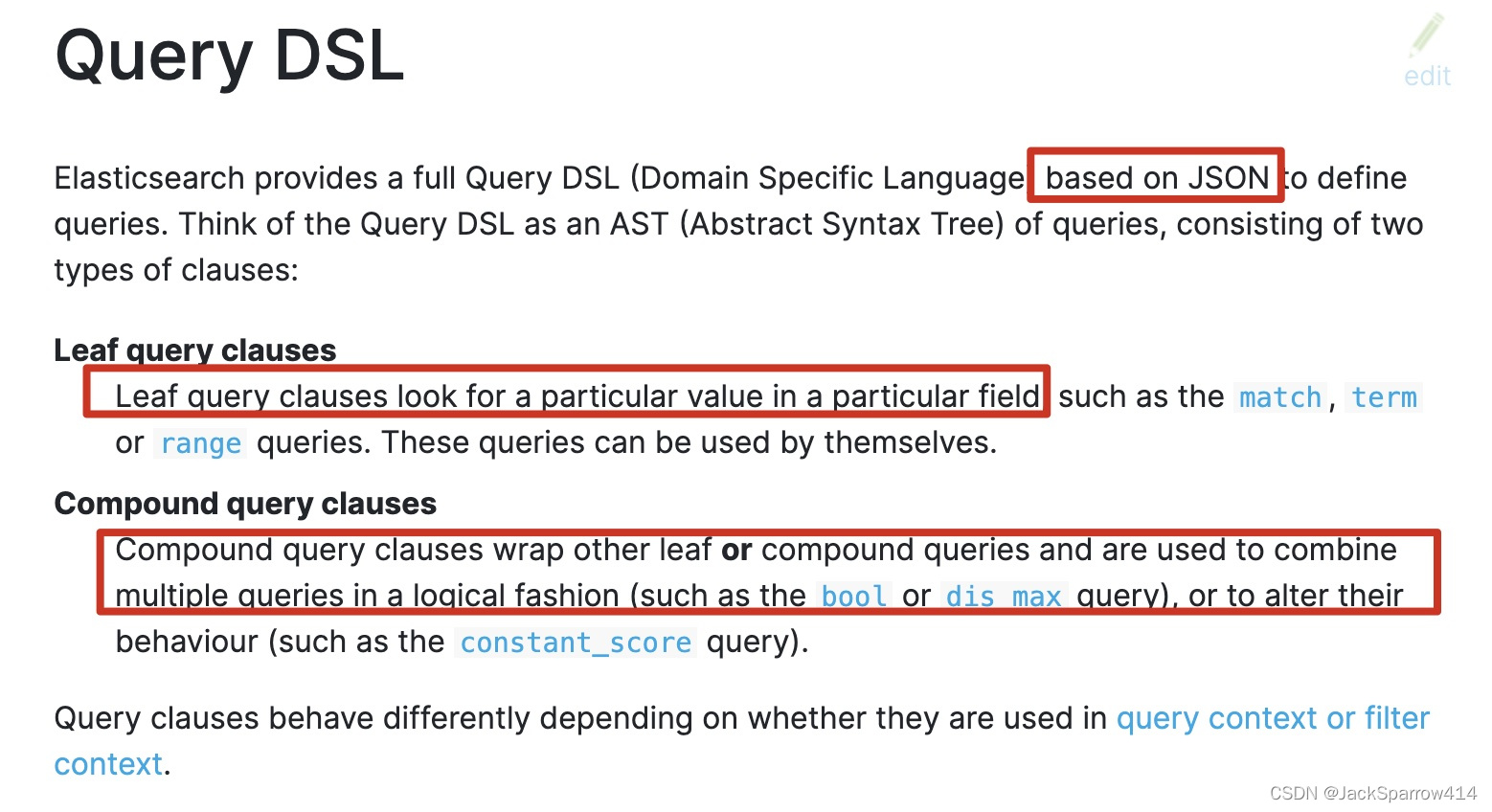 Elasticsearch Query DSL 文档区分叶子查询与复合查询