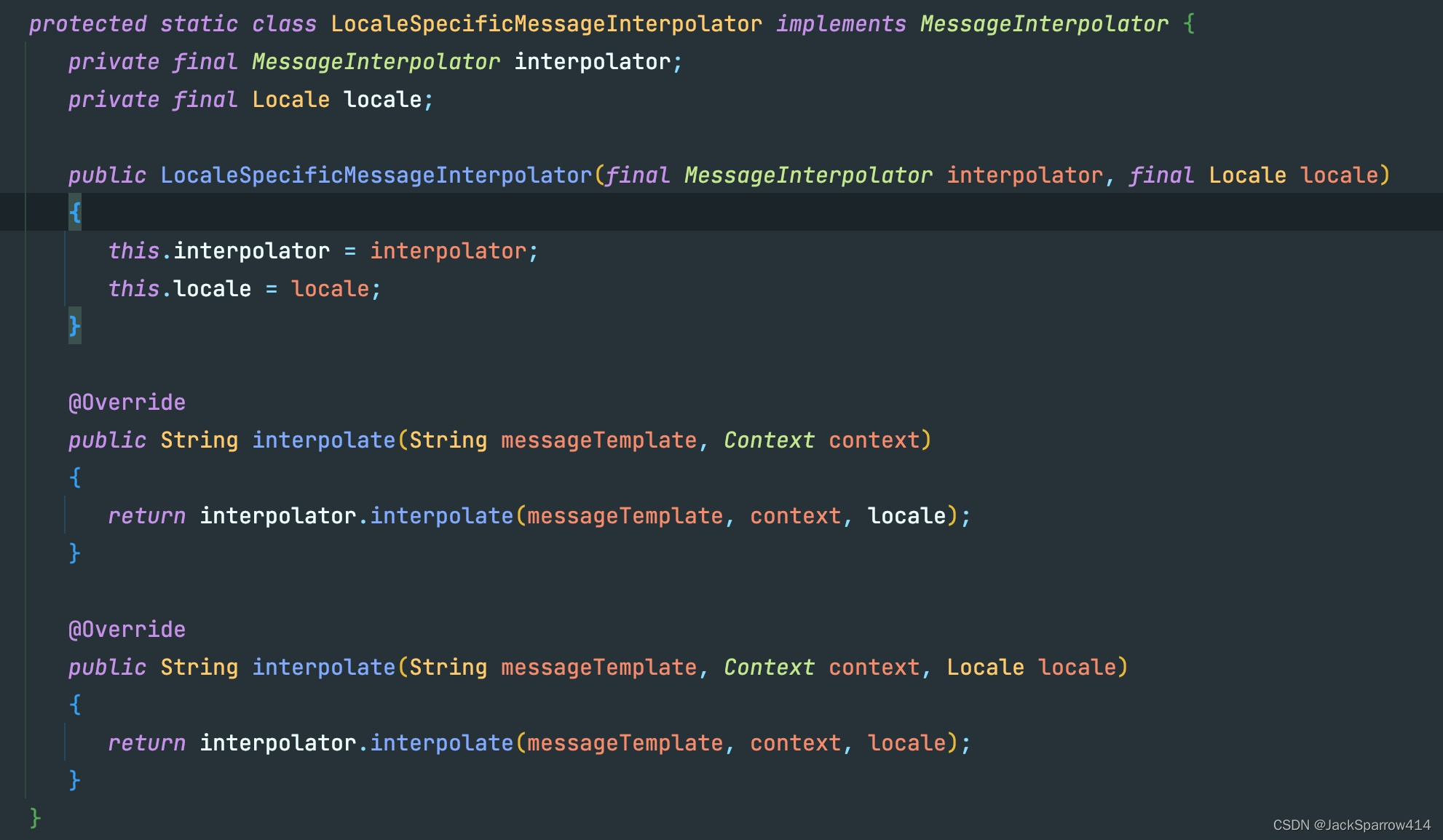 LocaleSpecificMessageInterpolator wrapping an existing interpolator with a specified Locale